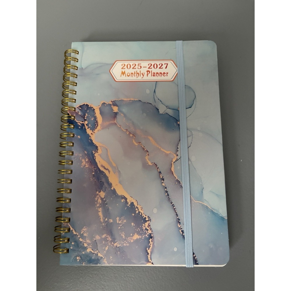 Planner Book 2025-2027 abstract cover weekly planner calendar with pen